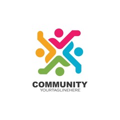 Community, network and social people icon design
