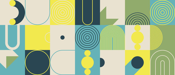 Bauhaus Abstract Vector Composition Design