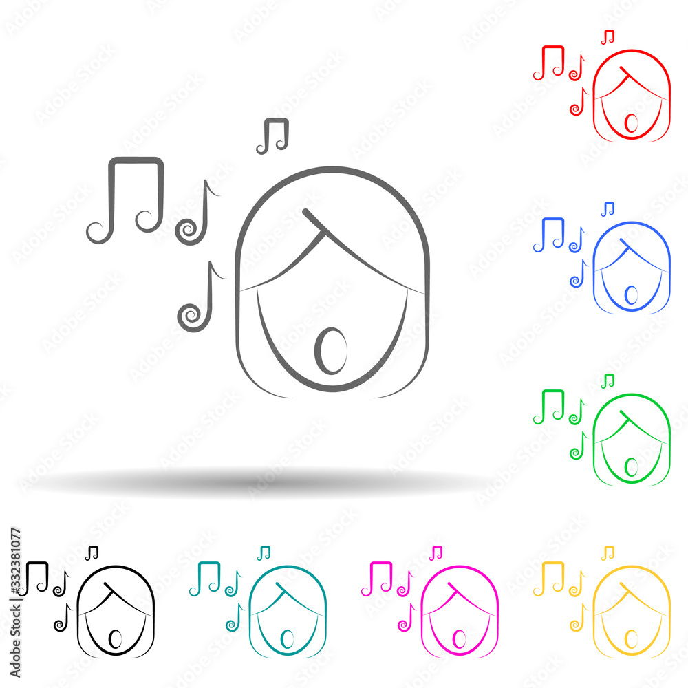 Poster scene multi color set icon. simple thin line, outline of theatre icons for ui and ux, website or mob