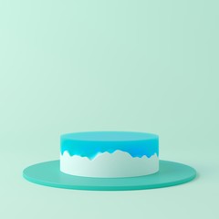 Abstract background, mock up scene geometry shape podium for product display. 3D rendering