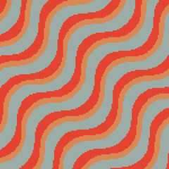 Geometric abstract background of pixel art. 70s. Pixel art 8 bit. Vintage wallpaper