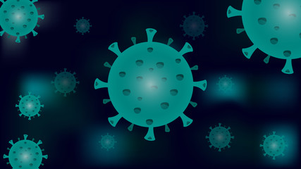 illustration of covid19 virus. covid 19 with background