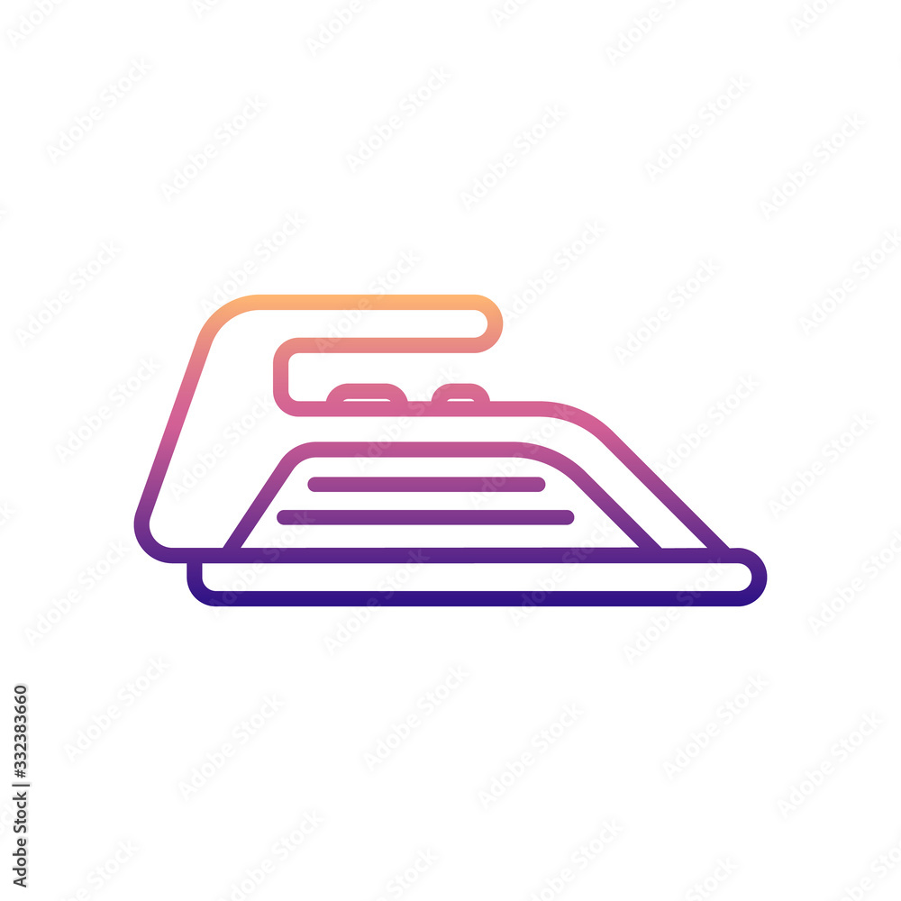 Poster iron nolan icon. simple thin line, outline vector of appliances icons for ui and ux, website or mobi