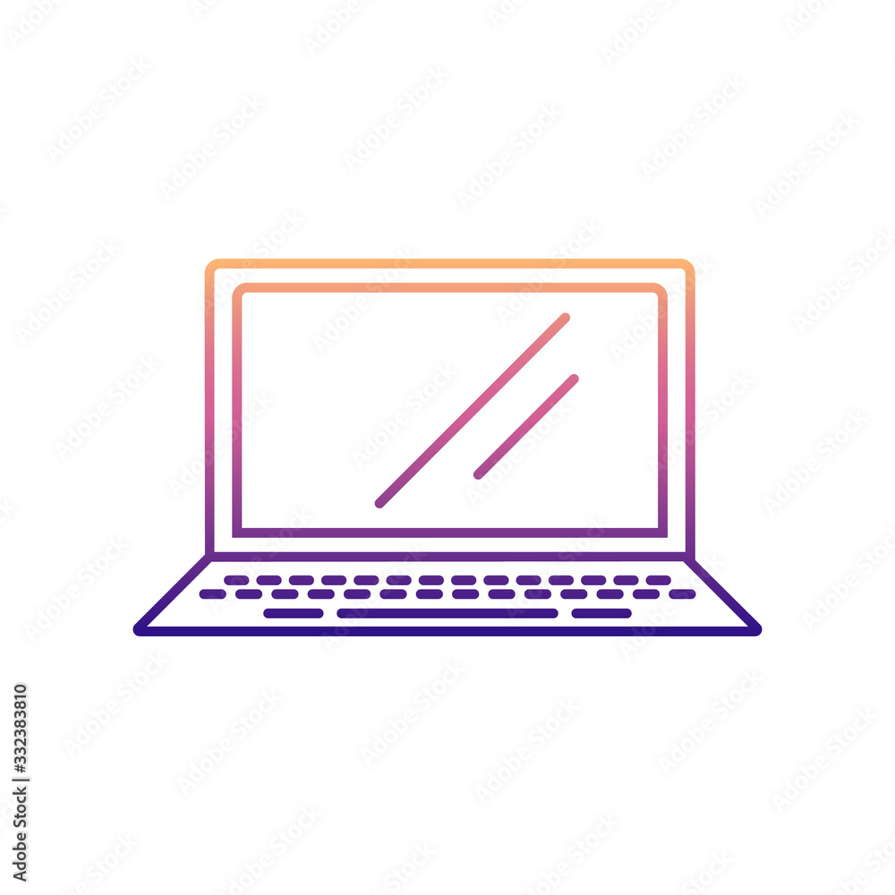 Poster a laptop nolan icon. simple thin line, outline vector of appliances icons for ui and ux, website or 