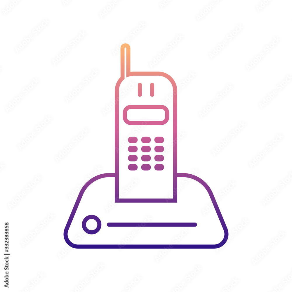 Poster radio telephone nolan icon. simple thin line, outline vector of appliances icons for ui and ux, webs