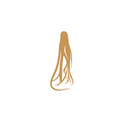 Ginseng logo design vector template. Ginseng root on white background