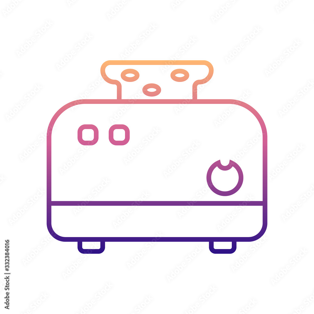 Aufkleber toaster nolan icon. simple thin line, outline vector of appliances icons for ui and ux, website or m