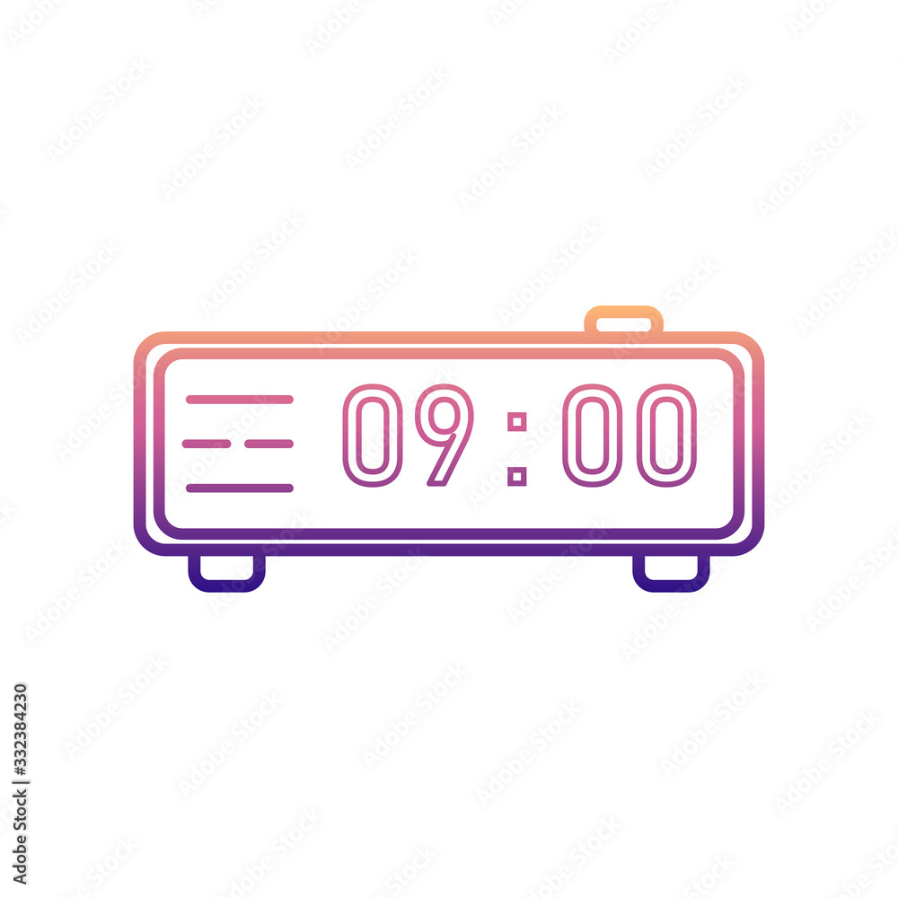 Poster electronic alarm clock nolan icon. simple thin line, outline vector of appliances icons for ui and u