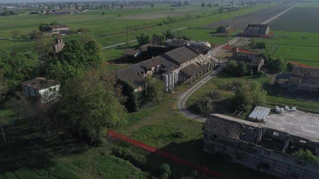 PIANURA PADANA VISTA DA DRONE CORTE TRAGHETTINO REGGIO EMILIA
