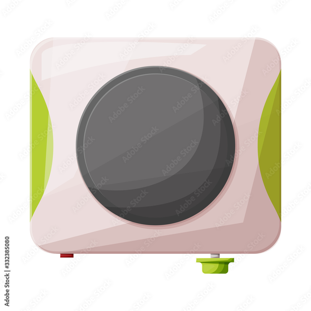 Wall mural Isolated object of stove and furnace icon. Web element of stove and appliance stock symbol for web.