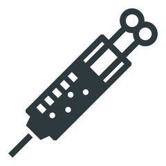 injection black icon on white background