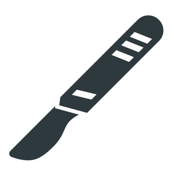 Medical Knife Black Icon On White Background