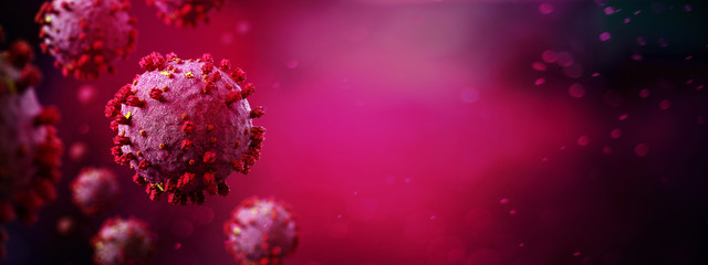 Coronavirus Covid-19 background - 3d rendering - 332385234