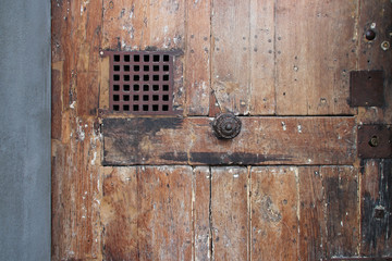 door, with rail and handle in paris (france)