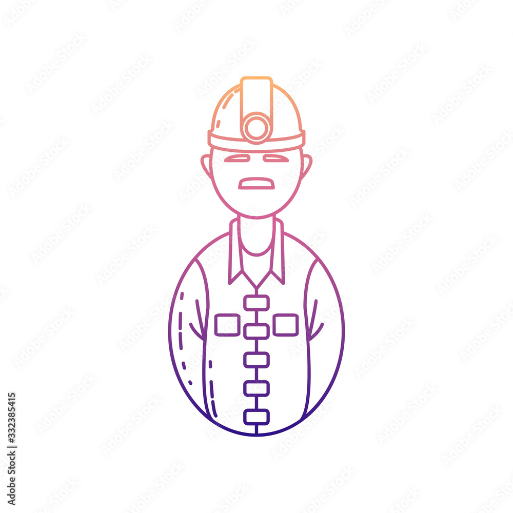 Poster avatar miner nolan icon. simple thin line, outline vector of avatars icons for ui and ux, website or