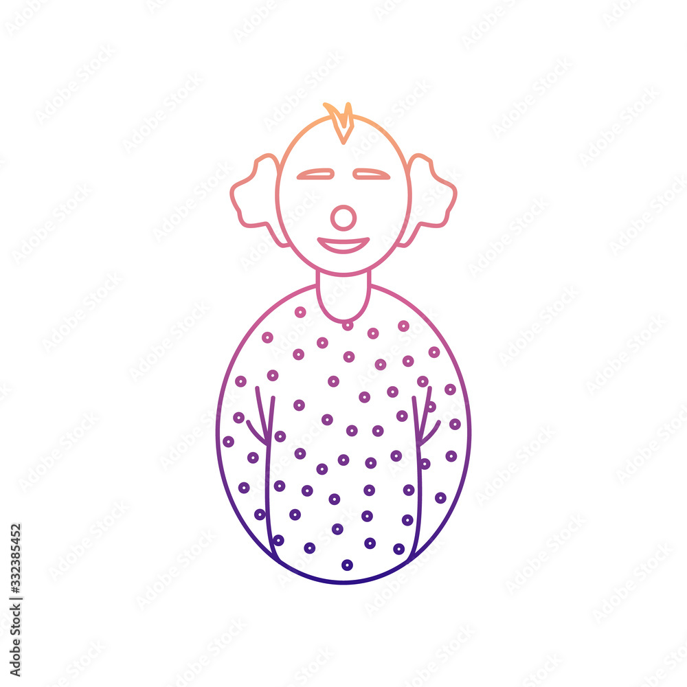 Poster avatar clown nolan icon. simple thin line, outline vector of avatars icons for ui and ux, website or