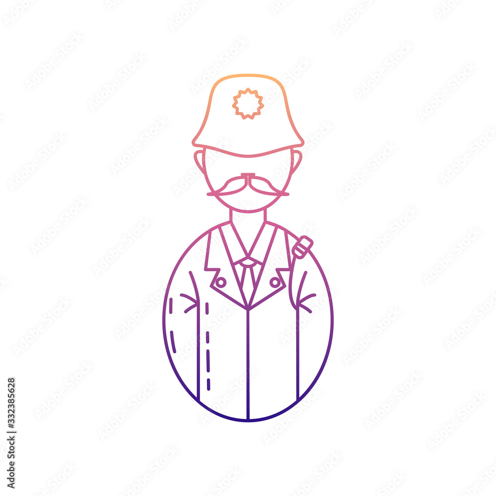Aufkleber avatar policeman nolan icon. simple thin line, outline vector of avatars icons for ui and ux, websit