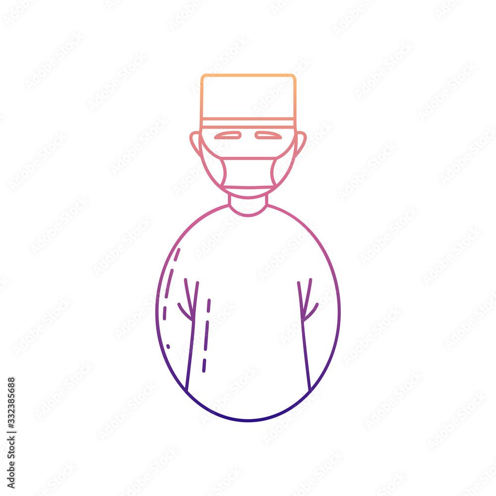 Poster avatar surgeon nolan icon. simple thin line, outline vector of avatars icons for ui and ux, website 