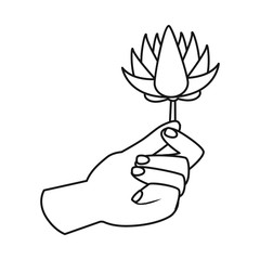 Vector design of flower and lotus sign. Collection of flower and leaf stock vector illustration.