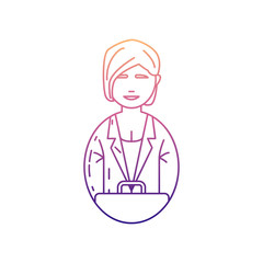 avatar business woman nolan icon. Simple thin line, outline vector of Avatars icons for ui and ux, website or mobile application