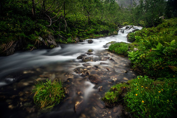 Obraz premium АРХЫЗ. Карачаево-Черкесия. Зеленчукский район.Долина реки Малая Дукка.Россия.