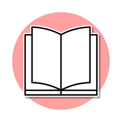 open book sticker icon. Simple thin line, outline vector of Books and magazines icons for ui and ux, website or mobile application