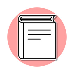 book sticker icon. Simple thin line, outline vector of Books and magazines icons for ui and ux, website or mobile application