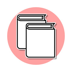 books sticker icon. Simple thin line, outline vector of Books and magazines icons for ui and ux, website or mobile application