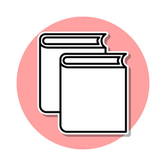 books sticker icon. Simple thin line, outline vector of Books and magazines icons for ui and ux, website or mobile application