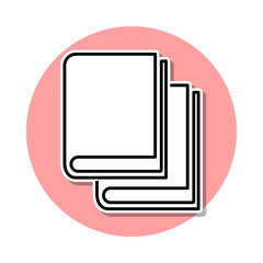 books sticker icon. Simple thin line, outline vector of Books and magazines icons for ui and ux, website or mobile application