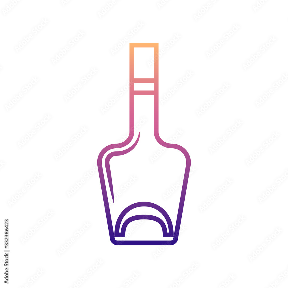 Poster bottle of alcohol nolan icon. simple thin line, outline vector of bottle icons for ui and ux, websit