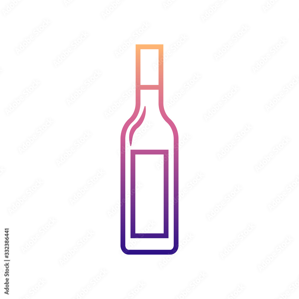 Poster bottle of alcohol nolan icon. simple thin line, outline vector of bottle icons for ui and ux, websit