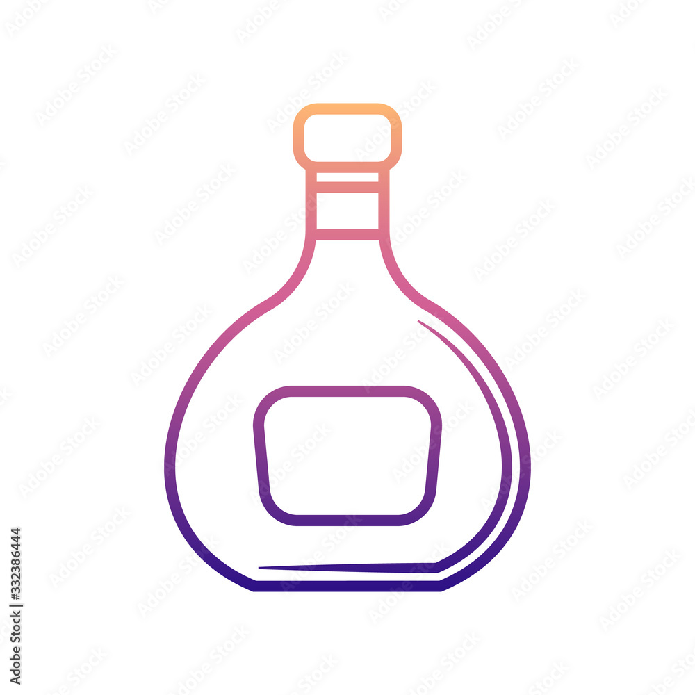 Poster bottle of alcohol nolan icon. simple thin line, outline vector of bottle icons for ui and ux, websit