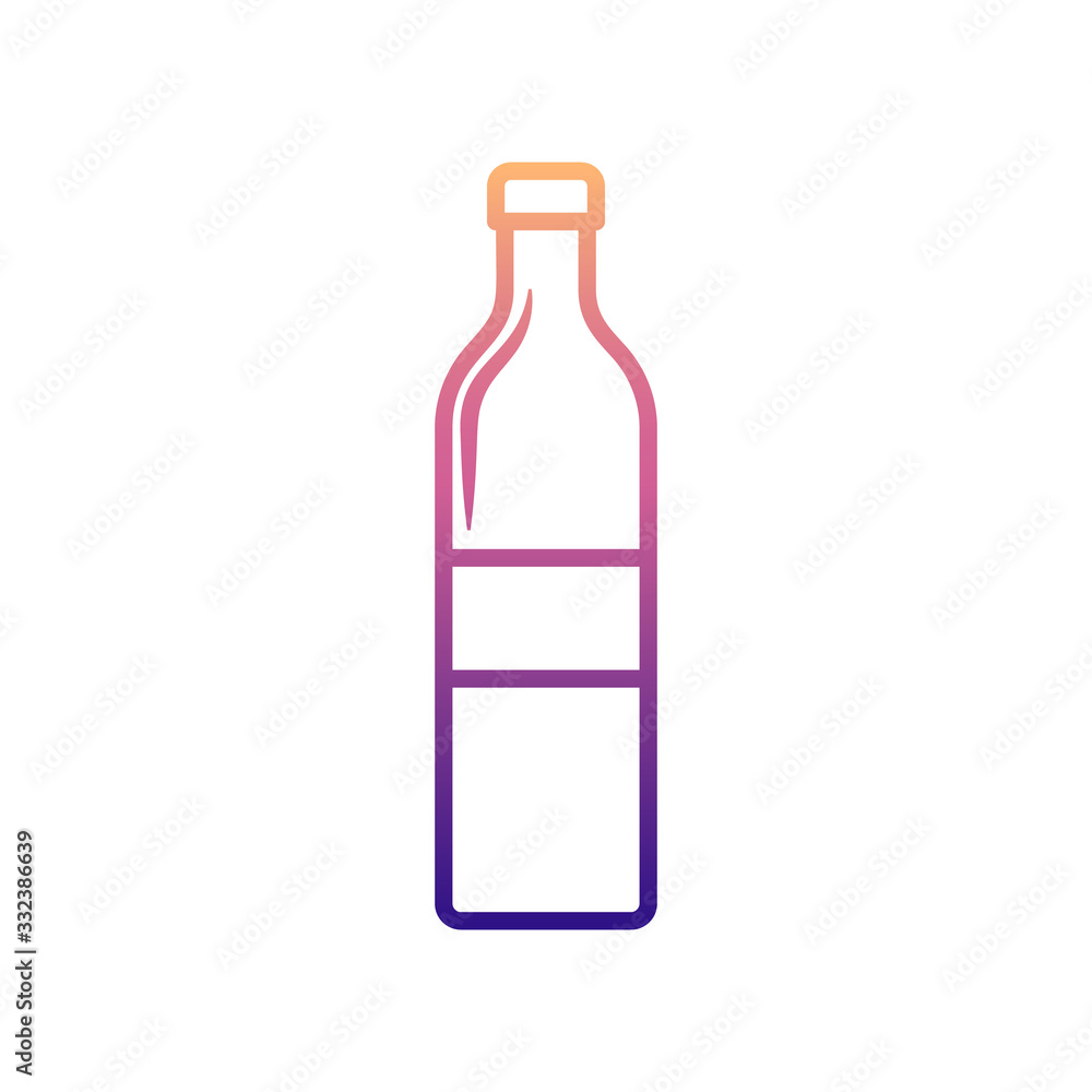 Poster bottle of water nolan icon. simple thin line, outline vector of bottle icons for ui and ux, website 
