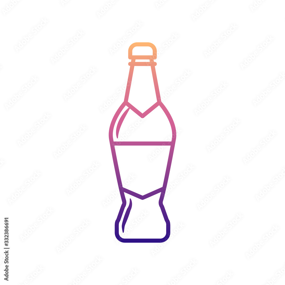 Poster bottle of tequila nolan icon. simple thin line, outline vector of bottle icons for ui and ux, websit