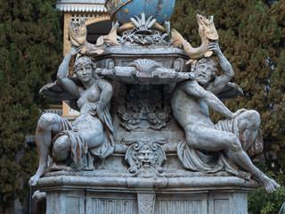 Naklejka premium Decor of the fountain in Gurzuf