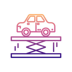 car lifter nolan icon. Simple thin line, outline vector of Cars service and repair parts icons for ui and ux, website or mobile application