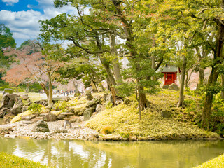 春の六義園　旅行　散歩　おすすめ