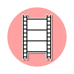 film sticker icon. Simple thin line, outline vector of cinema icons for ui and ux, website or mobile application