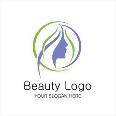 Beauty girl logotype. An elegant logo for beauty, fashion and hairstyle related business. All elements are fully vector