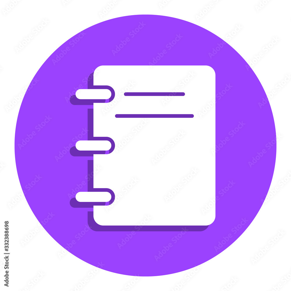 Poster notebook badge icon. simple glyph, flat vector of education icons for ui and ux, website or mobile a