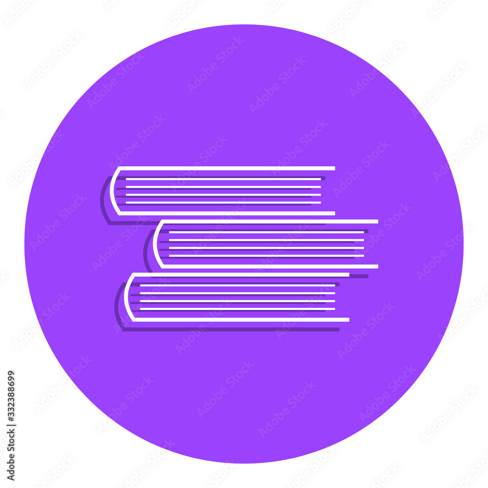 Poster stack of books badge icon. simple glyph, flat vector of education icons for ui and ux, website or mo