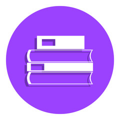 pile of books badge icon. Simple glyph, flat vector of Education icons for ui and ux, website or mobile application