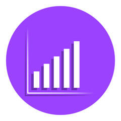 ascending chart badge icon. Simple glyph, flat vector of Finance icons for ui and ux, website or mobile application