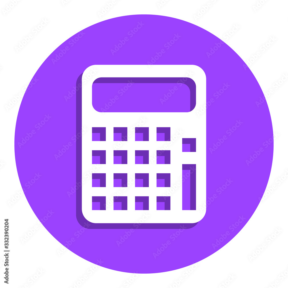 Poster calculator badge icon. simple glyph, flat vector of finance icons for ui and ux, website or mobile a