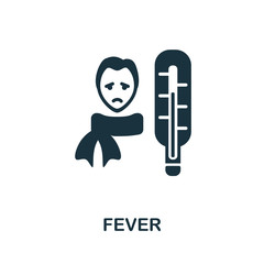 Fever icon. Simple illustration from coronavirus collection. Creative Fever icon for web design, templates, infographics and more
