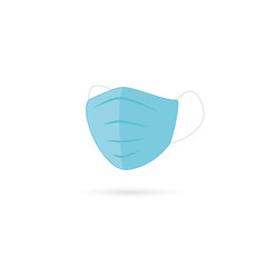 medical mask for doctors and patients, builders and painters. vector icon.
