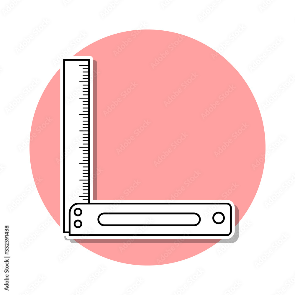 Poster building line sticker icon. simple thin line, outline vector of home repair tool icons for ui and ux