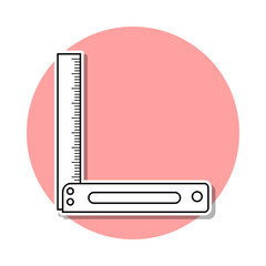 building line sticker icon. Simple thin line, outline vector of Home repair tool icons for ui and ux, website or mobile application