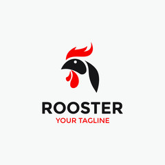 modern abstract rooster logo template